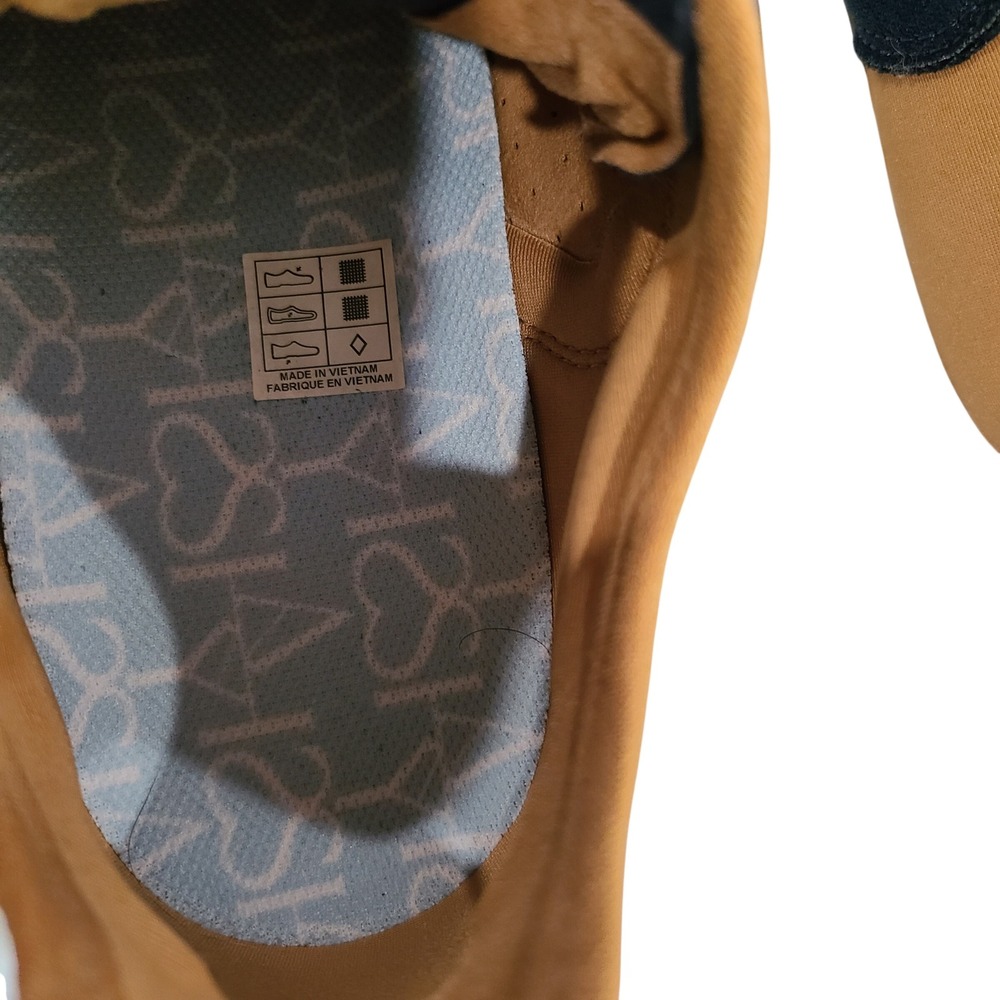 Saysh One Womens 8.5 Running Shoes‎ Navy Mustard Yellow Neon Laces Allyson Felix - Picture 9 of 13